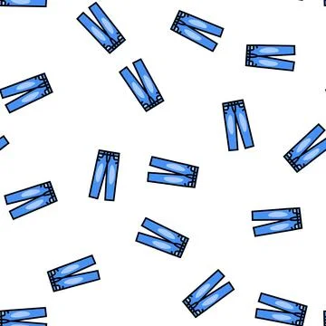 Denim pants man vector seamless pattern Stock Illustration