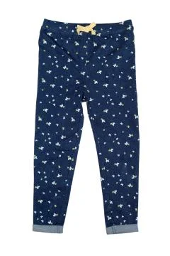 Denim pants with a pattern. Stock Photos