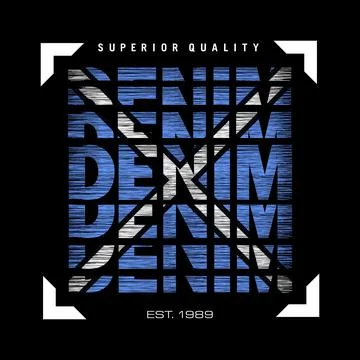 DENIM repeat line abstract X cool design typography, Grunge vector design tex Stock Illustration