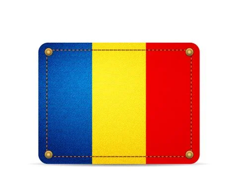 Denim Romania flag Stock Illustration