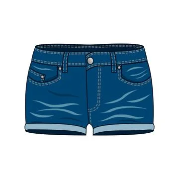 Denim shorts Stock Illustration