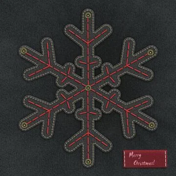 Denim snowflake Stock-Illustration