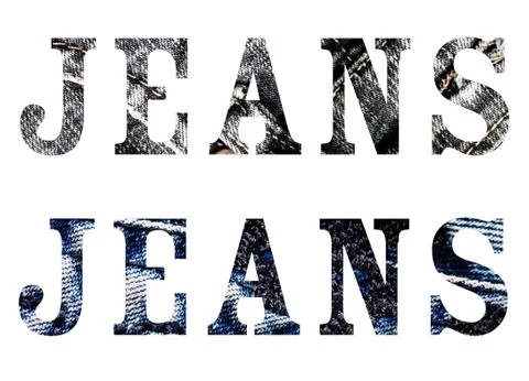 Denim text Stock Illustration
