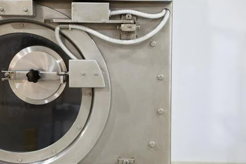Denim Textile Industry  Frontal Loading Open Pocket Rotary Industrial Washing Stock Photos