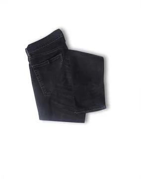 Denim texture in close up view with copy space isolate on white background .. Stock Photos