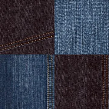 Denim texture set Foto stock