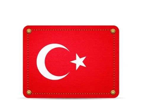 Denim Turkey flag Illustrazione stock