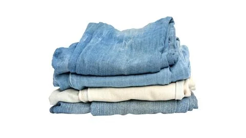 Denim on a white background. Stock Photos