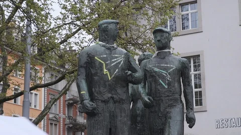 Denkmal der Arbeit close Stock Footage 89177984