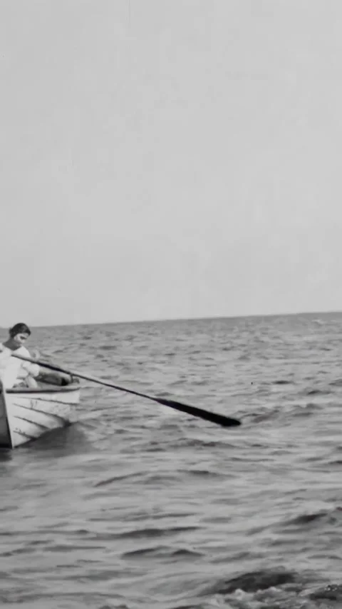 DENMARK - 1923 - in this silent comedy, a man and a woman are on a date in a Stock Footage 339510874