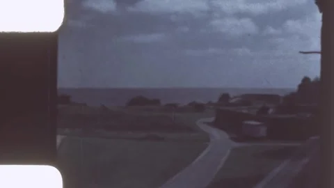 Denmark 1950s, coastal view of Kronborg Castle fortifications Stock Footage 317830943