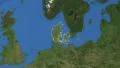 Denmark. 3d earth in space - zoom in on Denmark contoured 4k 4k or 4k+ Resolution