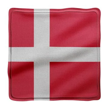 Denmark 3d flag Illustrazione stock