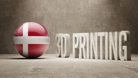 Denmark.  3d Printing Concept イラスト素材