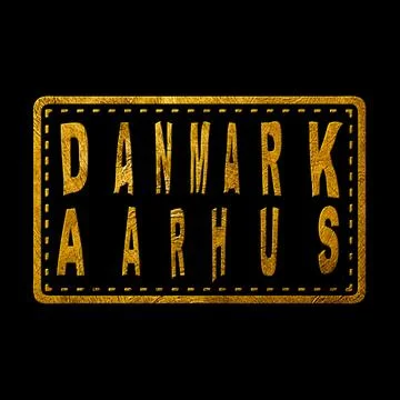 Denmark Aarhus Seal Map Design Stock Illustration