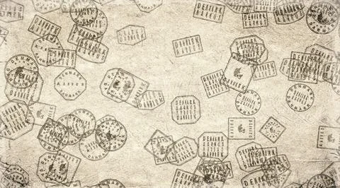 Denmark Aarhus Stamps on Paper Stock Illustration