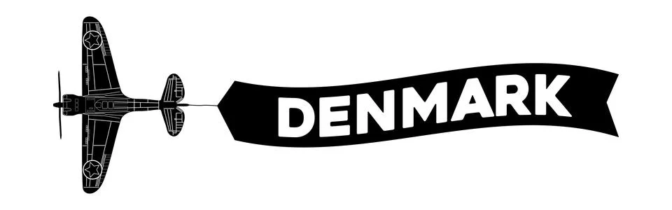 Denmark advertisement banner Stock Illustration