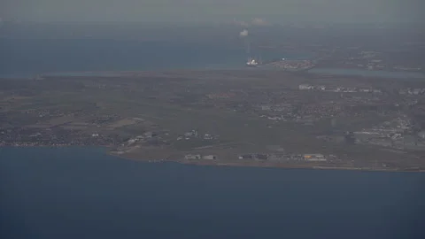 Denmark from an airplane. View from above. Stock Footage 256019612