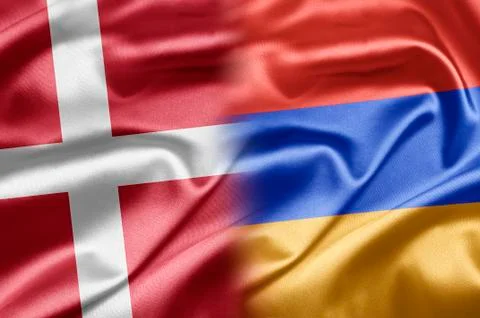 Denmark and armenia Illustrazione stock