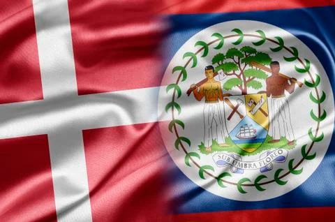 Denmark and belize Stock Illustration
