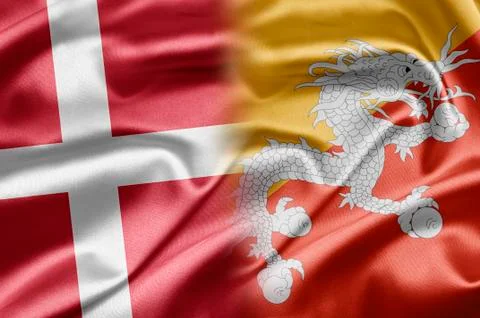 Denmark and bhutan Stock Illustration