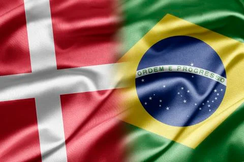 Denmark and brazil Stock Illustration