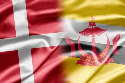 Denmark and brunei Stock Illustration
