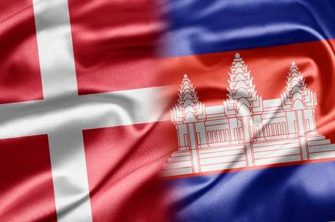 Denmark and cambodia Stock Illustration