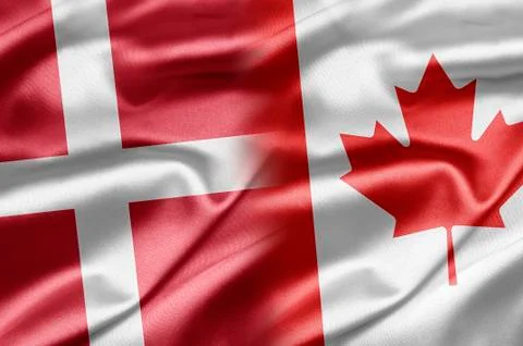 Denmark and canada Stock Illustration