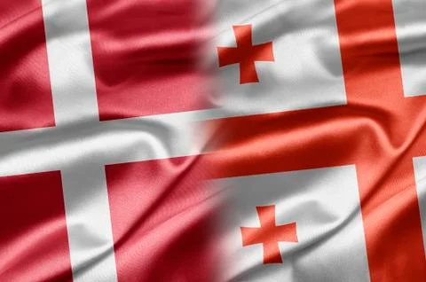 Denmark and georgia Stock Illustration
