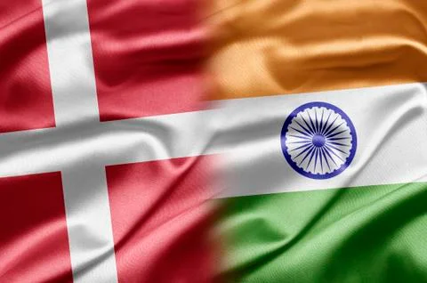 Denmark and india Stock Illustration