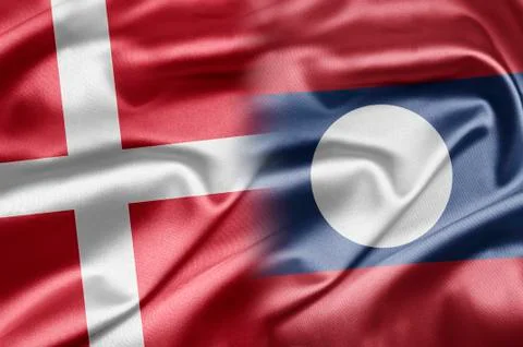 Denmark and laos Stock Illustration
