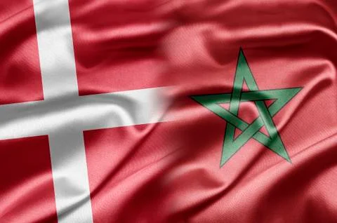 Denmark and morocco Stock Illustration