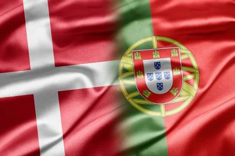 Denmark and portuga Stock Illustration