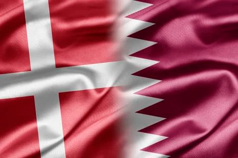 Denmark and qatar Stock Illustration