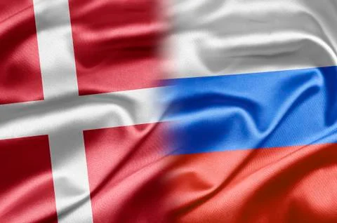 Denmark and russia Stock Illustration