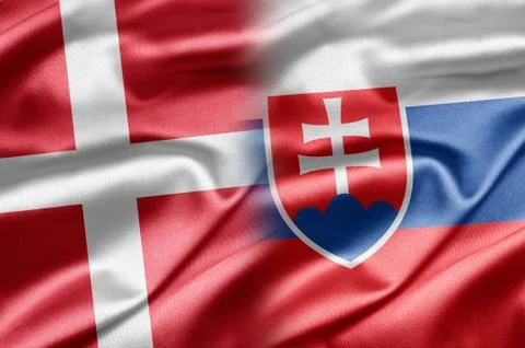Denmark and slovakia Stock Illustration