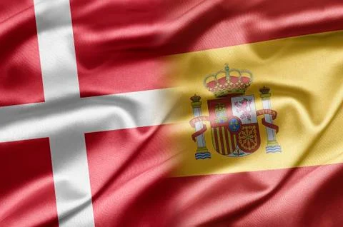 Denmark and spain Stock Illustration