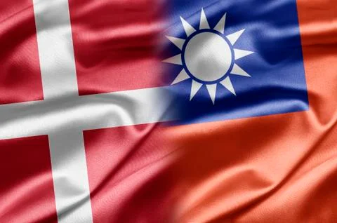 Denmark and taiwan Illustrazione stock