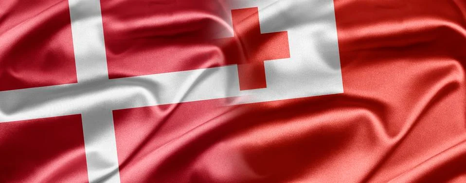Denmark and tonga Stock Illustration