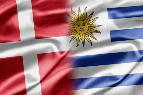 Denmark and uruguay Stock Illustration