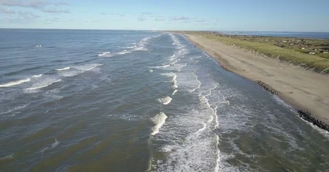 Denmark in autumn, coast by drone Stock Footage 81523076