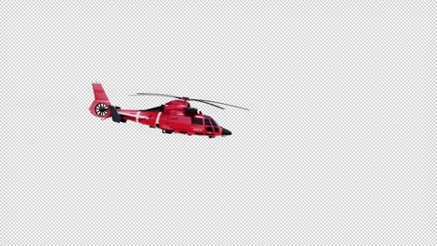 Denmark Coast Guard Helicopter Transparent Stock-Footage 314736842