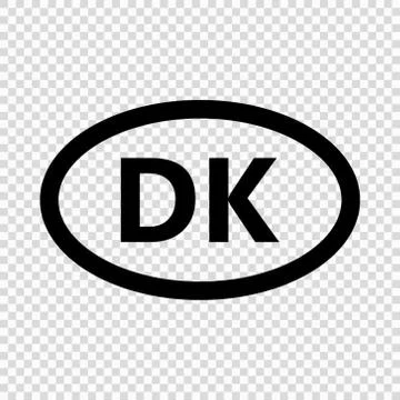 Denmark code symbol. short country name. Domain name Stock-Illustration