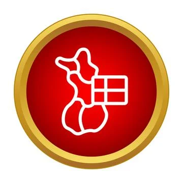 Denmark country map and flag icon Stock Illustration