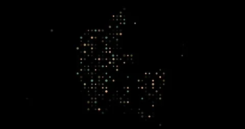 Denmark Country Map Animated with Dots Stock Footage 313128216
