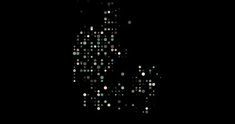 Denmark Country Map Animated with Dots Stock Footage 313128290