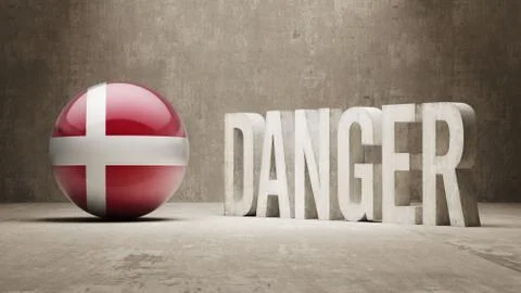 Denmark. Danger  Concept Stock Illustration