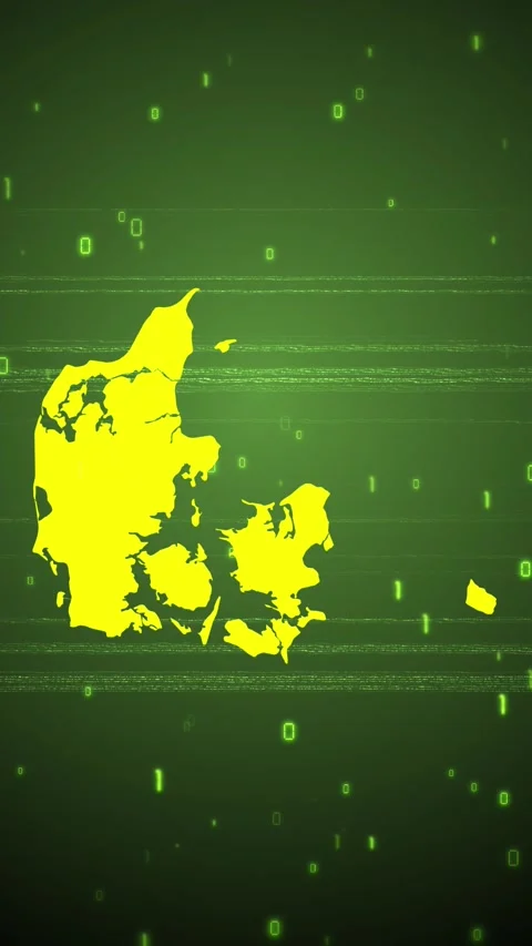 Denmark Digital Map Intro Video stock 258835519