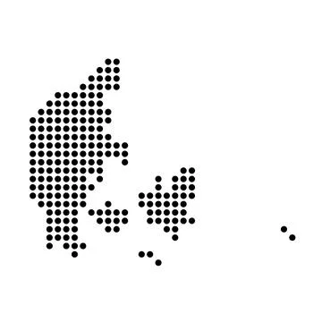 Denmark dotted vector map Stock Illustration